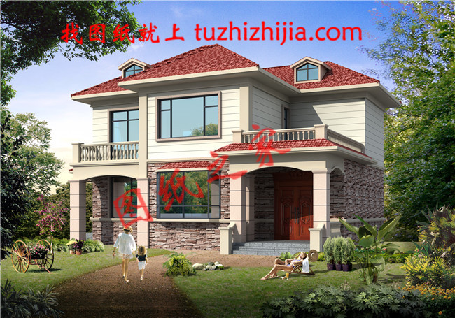 二層樓房設(shè)計(jì)圖紙，經(jīng)濟(jì)實(shí)用，戶型通透