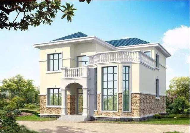 12x12米農(nóng)村二層別墅設(shè)計(jì)圖，外觀簡單大氣，22萬左右就能建起主體，回村建一棟相當(dāng)實(shí)惠。