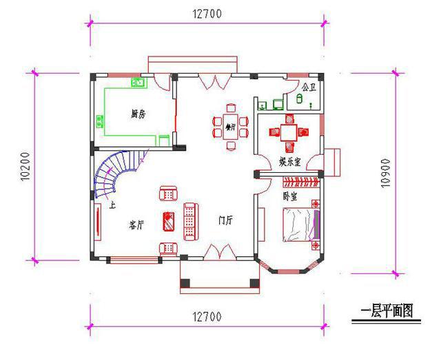 13×10米二層農(nóng)村自建房，帶客廳挑空設(shè)計(jì)，高大上，造價(jià)30萬以內(nèi)。