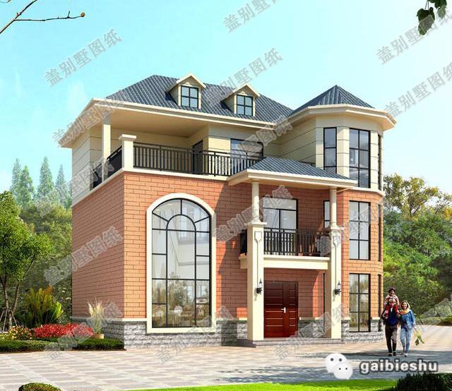 13×10米二層農(nóng)村自建房，帶客廳挑空設(shè)計(jì)，高大上，造價(jià)30萬以內(nèi)。