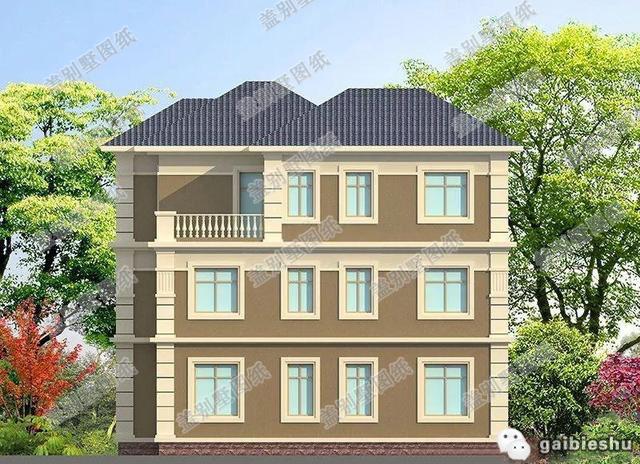 13×12米三層別墅設(shè)計圖，美觀時尚，造價35萬以內(nèi)。