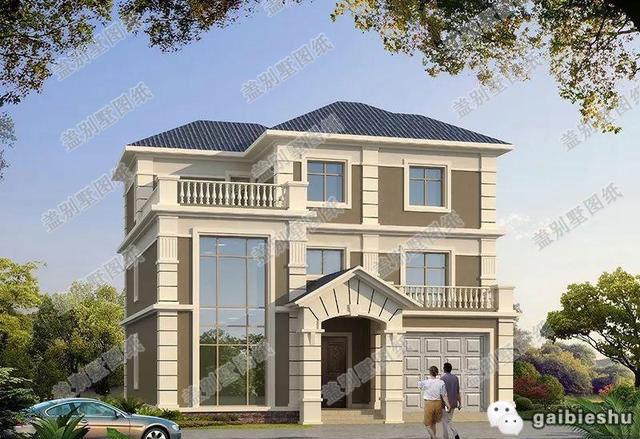 13×12米三層別墅設(shè)計圖，美觀時尚，造價35萬以內(nèi)。