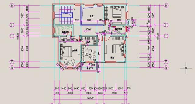 三層復(fù)式別墅設(shè)計圖，造型獨特，線條柔美，一款精致的小別墅。