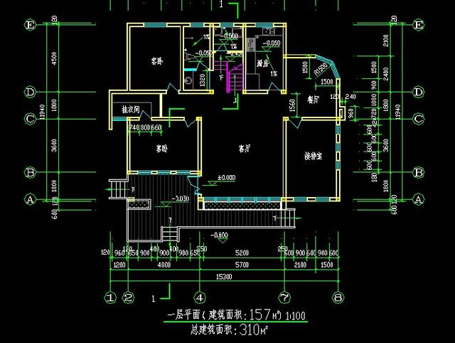 15x12米二層山地別墅設(shè)計圖，美式風(fēng)格，簡單漂亮。