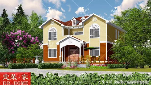 7室3廳4衛(wèi)農(nóng)村歐式二層自建房，空間大而明亮，農(nóng)村建房的必備選擇！