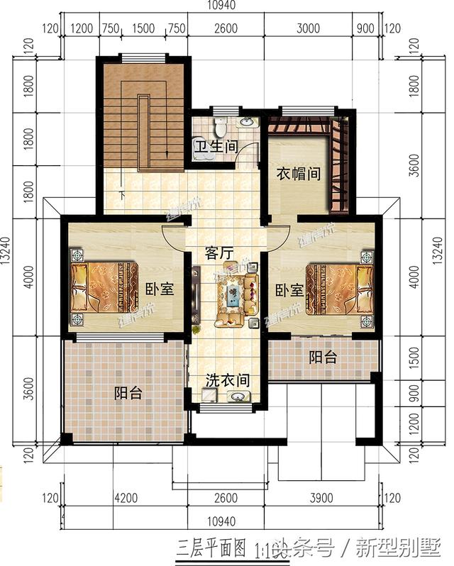 占地128平米的三層新中式別墅設(shè)計(jì)圖，簡(jiǎn)約大氣，不妨你來(lái)建一棟？