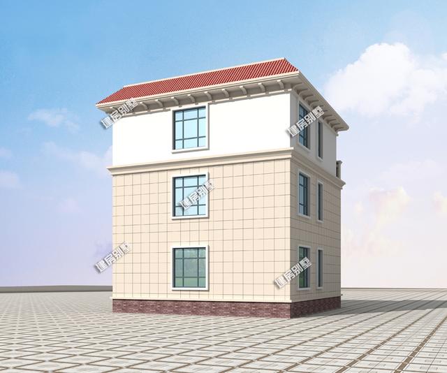 占地僅僅只有91m2農(nóng)村三層別墅設(shè)計圖，符合大部分人的建房口味