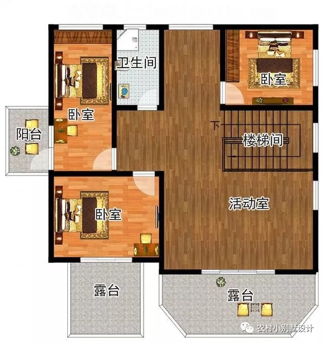 3款30萬預算農(nóng)村三層自建房設計圖，富有現(xiàn)代氣息