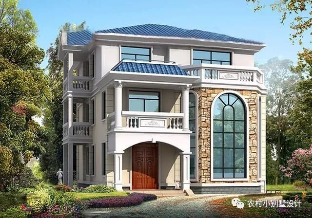 3款30萬預算農(nóng)村三層自建房設計圖，富有現(xiàn)代氣息