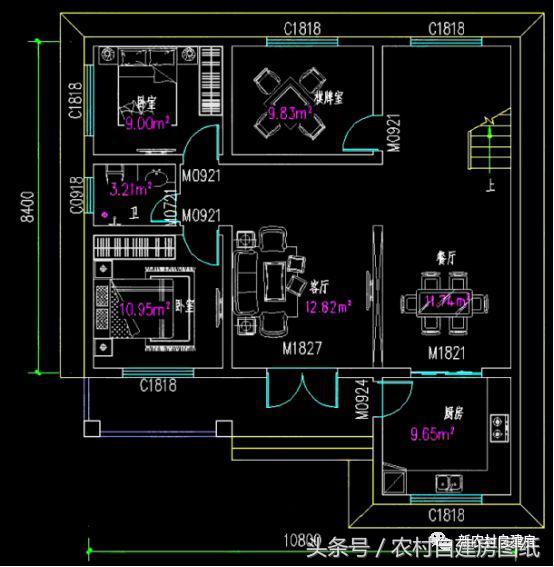 中式別墅設(shè)計(jì)圖，主體造價(jià)20萬(wàn)，不比那些造價(jià)幾十萬(wàn)的差