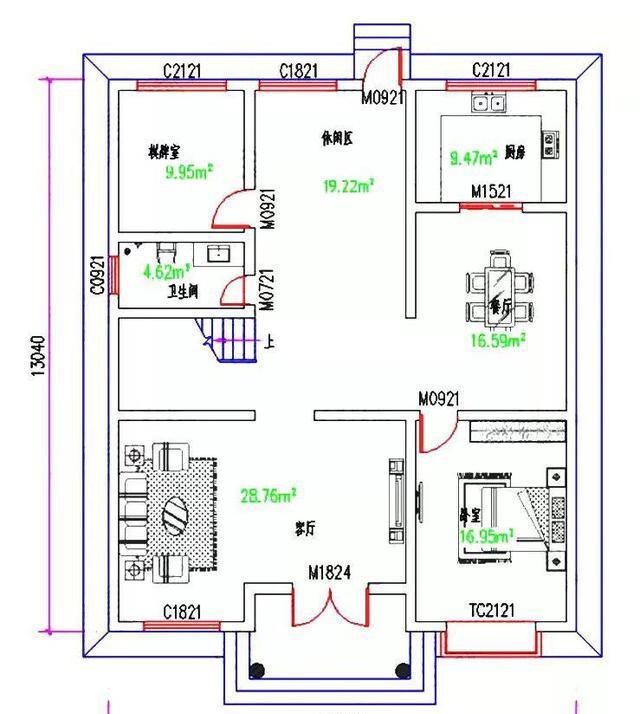35萬(wàn)以?xún)?nèi)占地140平方米中式風(fēng)格三層別墅設(shè)計(jì)圖，各種功能設(shè)計(jì)應(yīng)有盡有