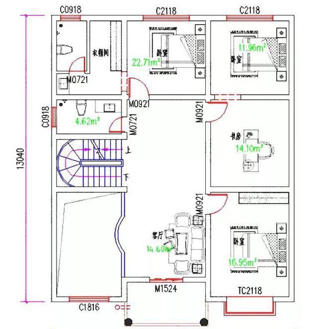 35萬(wàn)以?xún)?nèi)占地140平方米中式風(fēng)格三層別墅設(shè)計(jì)圖，各種功能設(shè)計(jì)應(yīng)有盡有