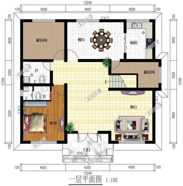 一款12.24x11.24農(nóng)村四星級(jí)別的三層別墅設(shè)計(jì)圖，滿意度極高