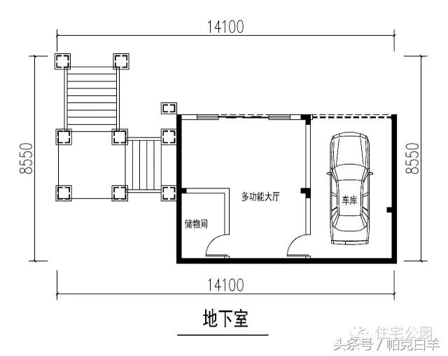 10套經(jīng)典帶車庫新農(nóng)村自建房設(shè)計圖分享，戶型方正實用