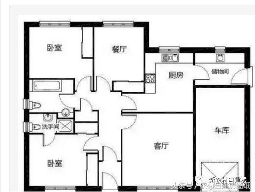 2款一層農(nóng)村別墅設(shè)計(jì)圖，外表樸素簡約，內(nèi)在功能齊全，造價(jià)也非常經(jīng)濟(jì)