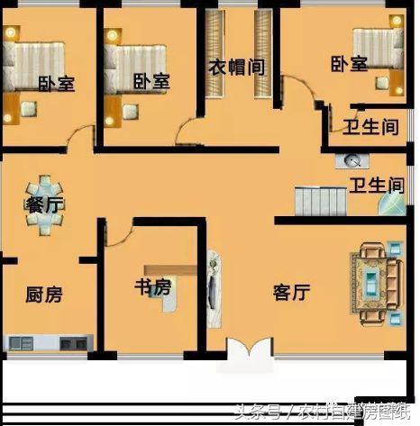 2款一層農(nóng)村別墅設(shè)計(jì)圖，外表樸素簡約，內(nèi)在功能齊全，造價(jià)也非常經(jīng)濟(jì)