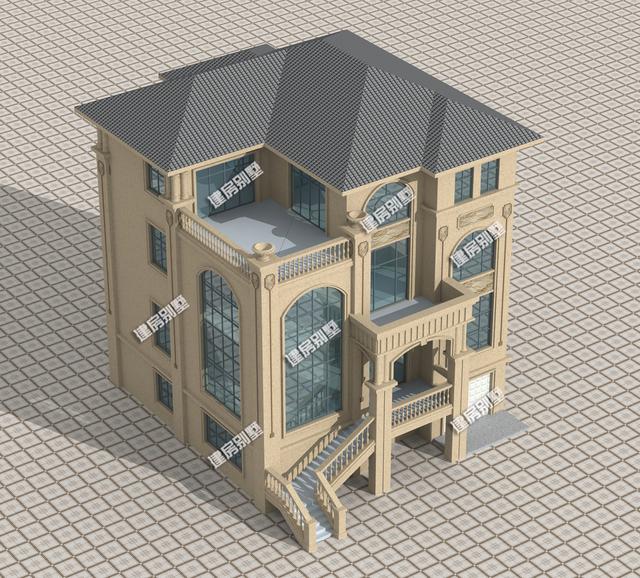 四層別墅設(shè)計圖，帶地下車庫，客廳挑空設(shè)計，真是美極了