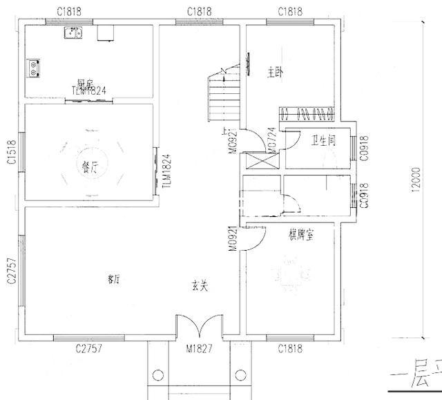 2款三層帶挑空客廳小洋樓別墅設計圖，無挑空，不豪華，戶型豪華大氣