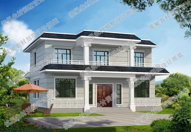 二層平屋頂3廳4臥自建房全套施工圖，施工難度較低，簡單實用