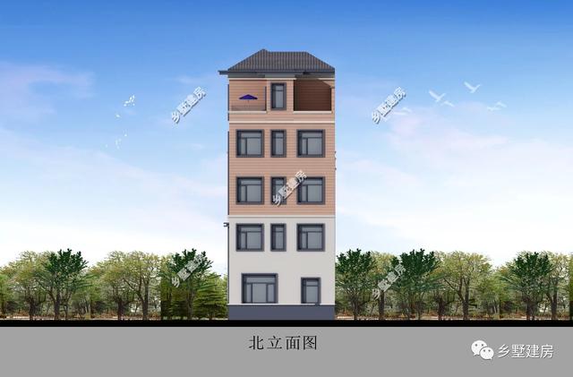 五層自建房臨街別墅設(shè)計圖，商住兩用，設(shè)計感十足