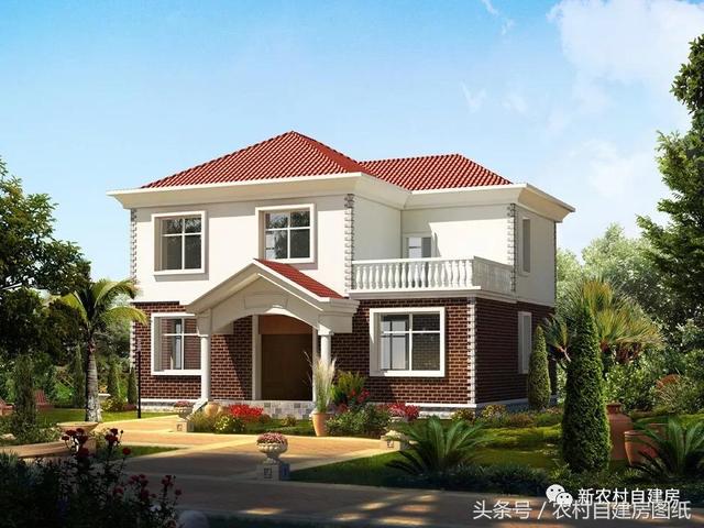 3款20萬就能搞定的二層農(nóng)村自建房設(shè)計圖，4間臥室還帶堂屋