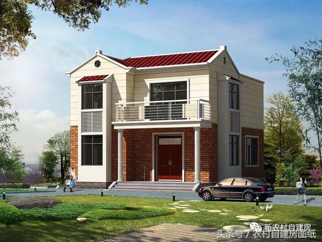 3款20萬就能搞定的二層農(nóng)村自建房設(shè)計圖，4間臥室還帶堂屋