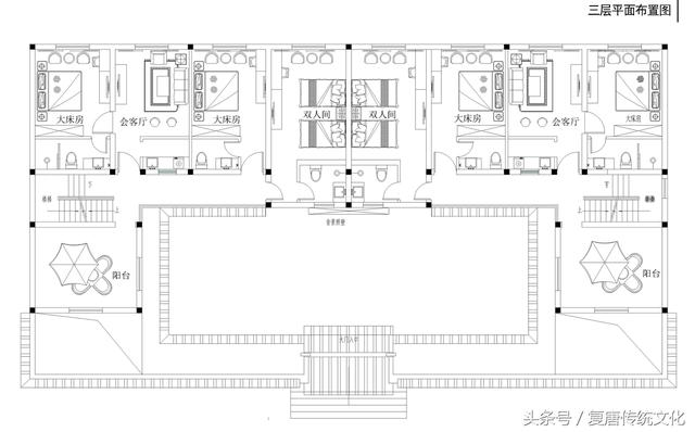 三層中式別墅設(shè)計(jì)圖，簡(jiǎn)約大氣，真正的豪宅