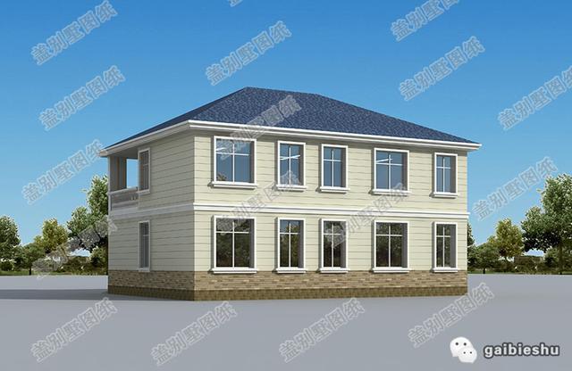 30萬以內(nèi)二層自建房全套CAD施工圖，14×11米6臥帶車庫