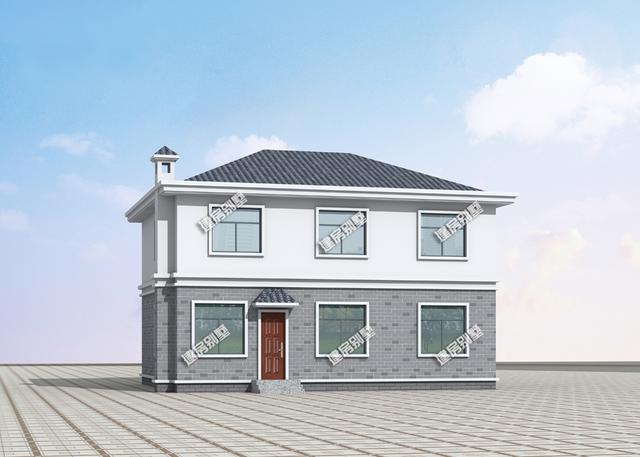 占地120m2農(nóng)村二層別墅設(shè)計(jì)圖，好看又大方，清新時(shí)尚