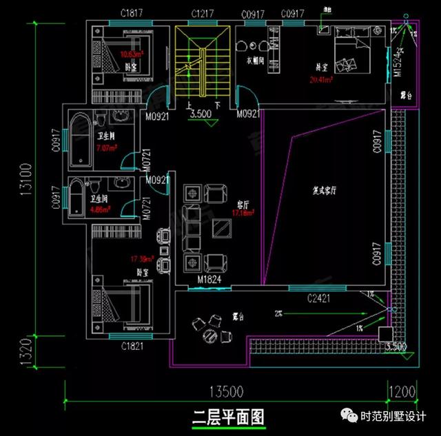 14x13米三層新中式別墅設(shè)計(jì)圖，大氣美觀適合自建，比歐式更簡(jiǎn)約、更耐看。