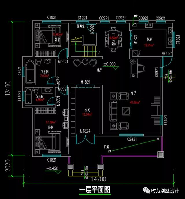 14x13米三層新中式別墅設(shè)計(jì)圖，大氣美觀適合自建，比歐式更簡(jiǎn)約、更耐看。