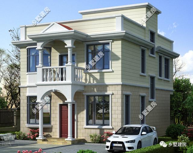 兩款平頂別墅設(shè)計圖，平屋頂造價低，簡單實用，適合糧食晾曬