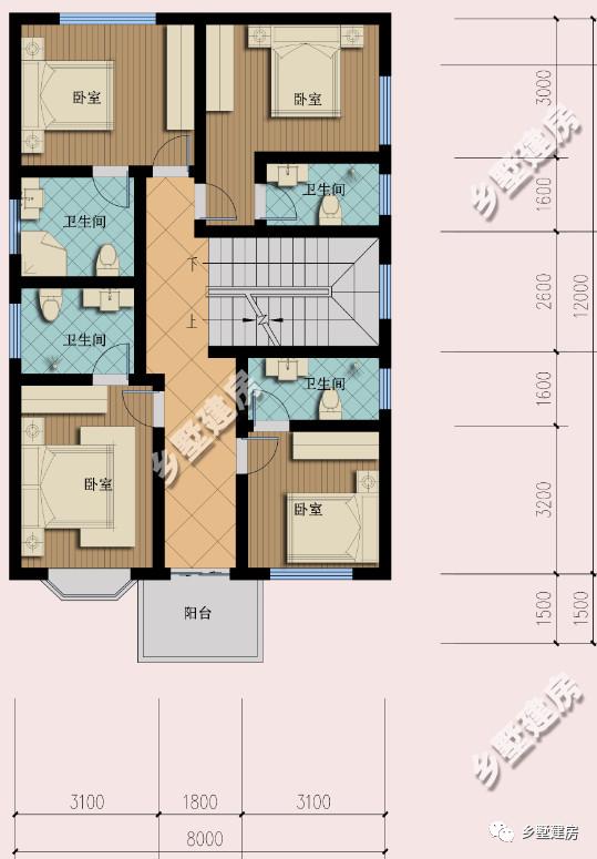 兩款平頂別墅設(shè)計圖，平屋頂造價低，簡單實用，適合糧食晾曬