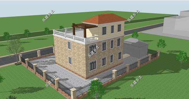 11X11米兩層半歐式別墅設(shè)計(jì)，方正大方，非常實(shí)用