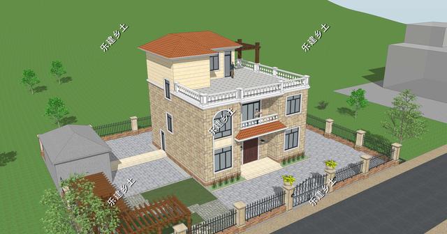 11X11米兩層半歐式別墅設(shè)計(jì)，方正大方，非常實(shí)用