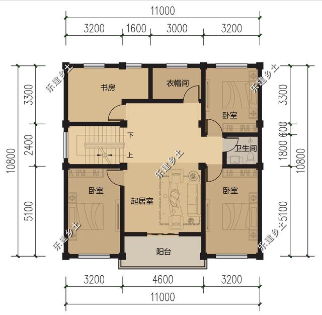 11X11米兩層半歐式別墅設(shè)計(jì)，方正大方，非常實(shí)用
