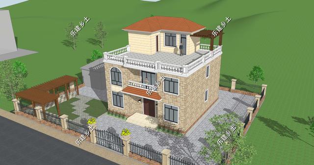 11X11米兩層半歐式別墅設(shè)計(jì)，方正大方，非常實(shí)用