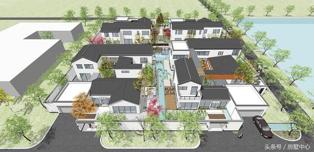 三兄弟合力建的四棟別墅設計圖，一棟給父母，方便以后照顧父母