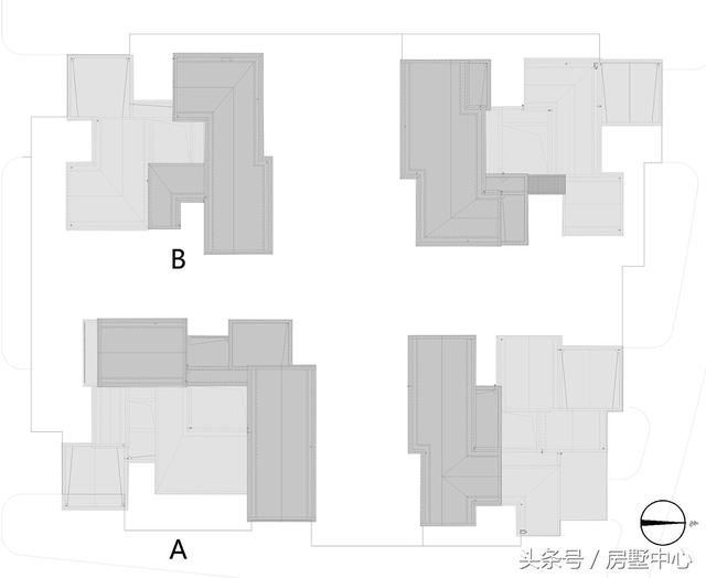 三兄弟合力建的四棟別墅設計圖，一棟給父母，方便以后照顧父母