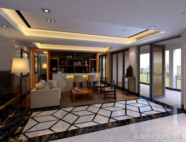 350㎡中式風(fēng)格別墅設(shè)計(jì)，這才叫別墅裝修！近城不近塵