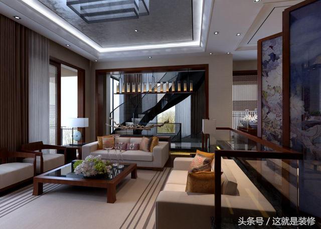 350㎡中式風(fēng)格別墅設(shè)計(jì)，這才叫別墅裝修！近城不近塵