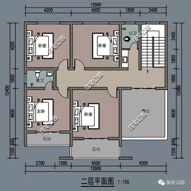 12×12米最適合農(nóng)村建的現(xiàn)代別墅設(shè)計(jì)圖，時(shí)尚靚麗，更符合年輕人的審美