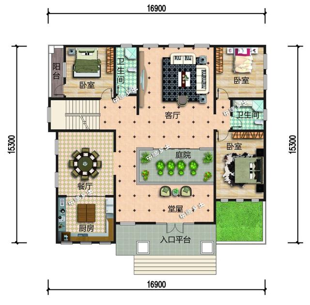 二層新中式獨棟別墅設計，空間利用合理，氣派奢華