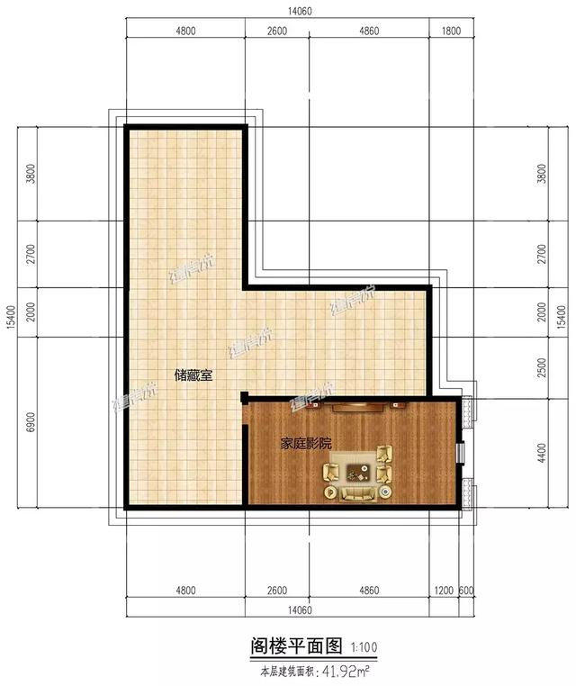 這款二層別墅設計圖，占地兩百多平方，外型極美，絕對稱得上是豪宅