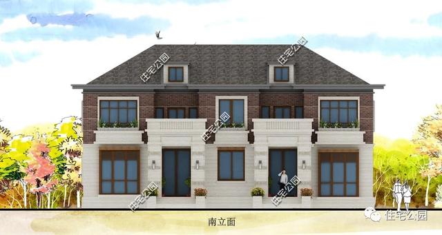 18X10米雙拼別墅設(shè)計(jì)圖，兄弟姐妹多蓋這樣的房，造價(jià)不高還很實(shí)用