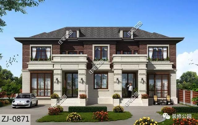 18X10米雙拼別墅設(shè)計(jì)圖，兄弟姐妹多蓋這樣的房，造價(jià)不高還很實(shí)用