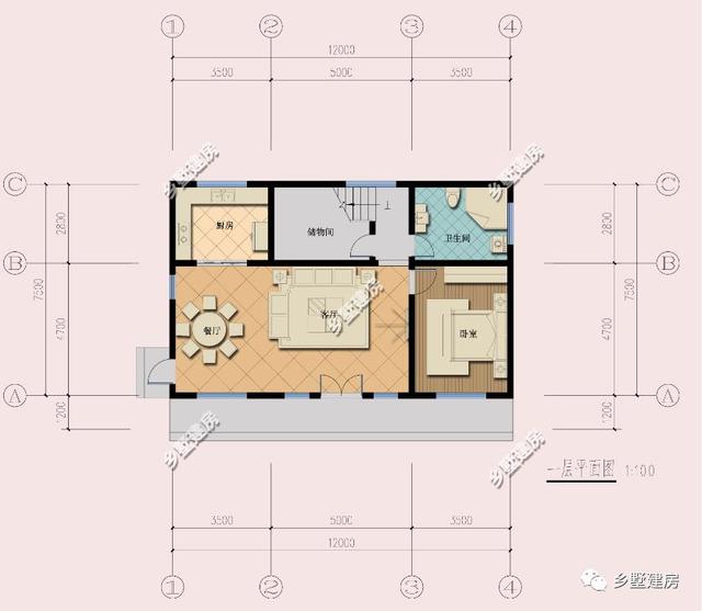 新中式農村別墅設計圖，端莊典雅、莊重大氣