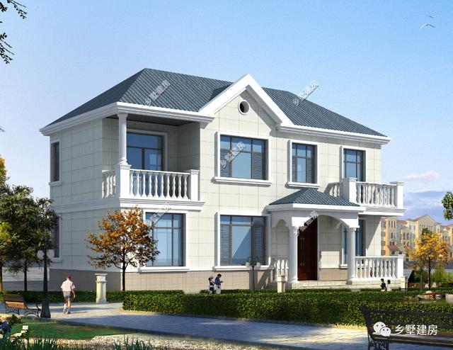 新中式農村別墅設計圖，端莊典雅、莊重大氣