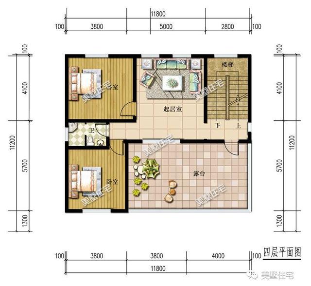 四層歐式農(nóng)村別墅設(shè)計(jì)圖，11X11米，7室4廳，很實(shí)用