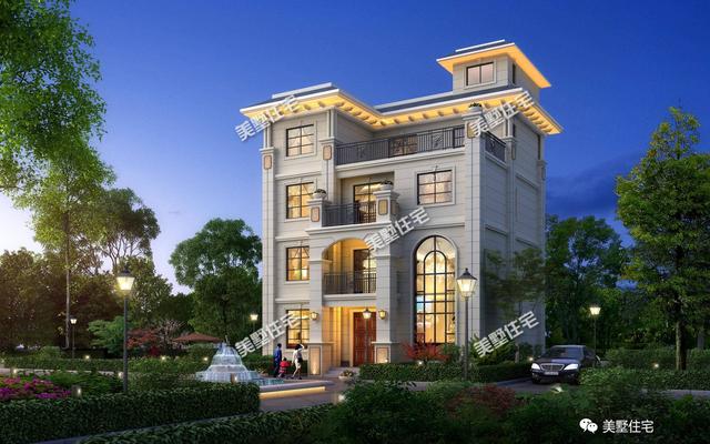 四層歐式農(nóng)村別墅設(shè)計(jì)圖，11X11米，7室4廳，很實(shí)用